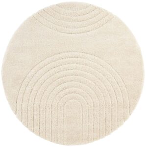 Hanse Home Norwalk Hoogpolig Vloerkleed Rond Fergus ⌀160 cm rond - Crème