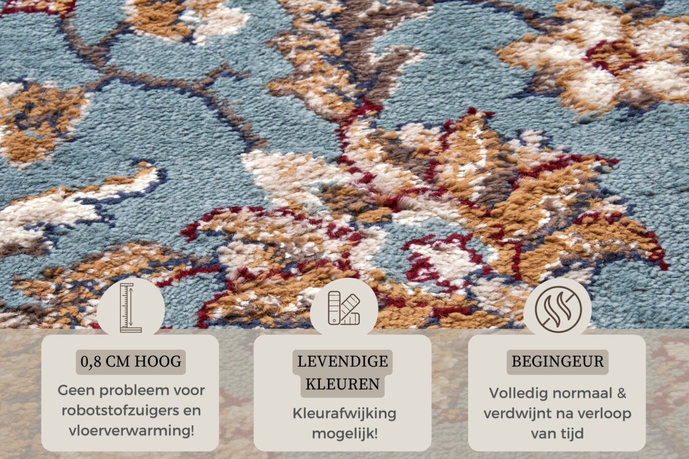 Hanse Home Orient Vloerkleed Reni - Munt-crème