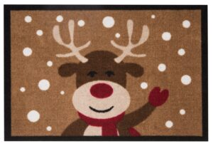 Hanse Home Printy Deurmat Rendier 40x60 cm - Bruin