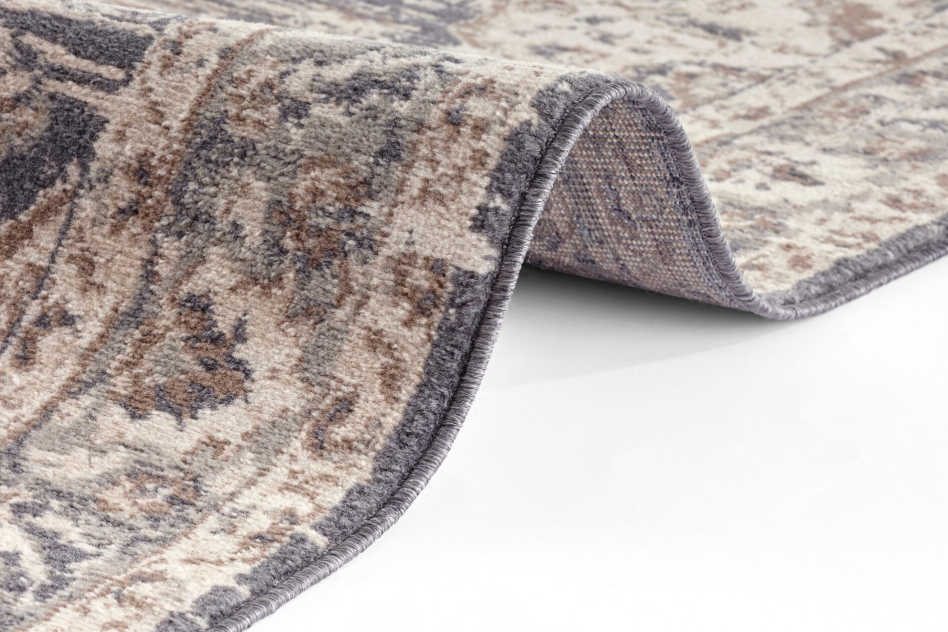 Hanse Home Terrain Designer Laagpolig Vloerkleed Zand Crème Blauw