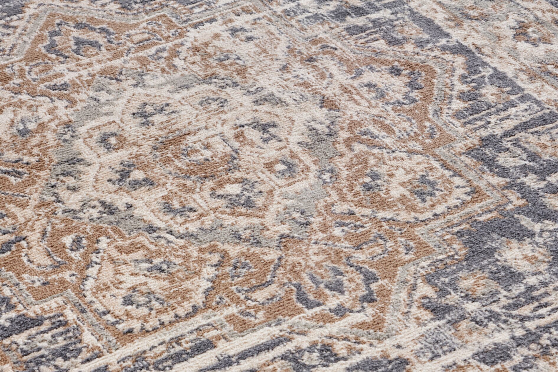 Hanse Home Terrain Designer Laagpolig Vloerkleed Zand Crème Blauw