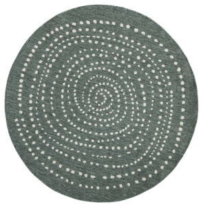 Hanse Home Twin Keerbare Vloerkleden In- & Outdoor Vloerkleed Rond Bali Groen Crème
