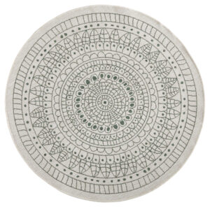 Hanse Home Twin Keerbare Vloerkleden In- & Outdoor Vloerkleed Rond Porto Crème Groen