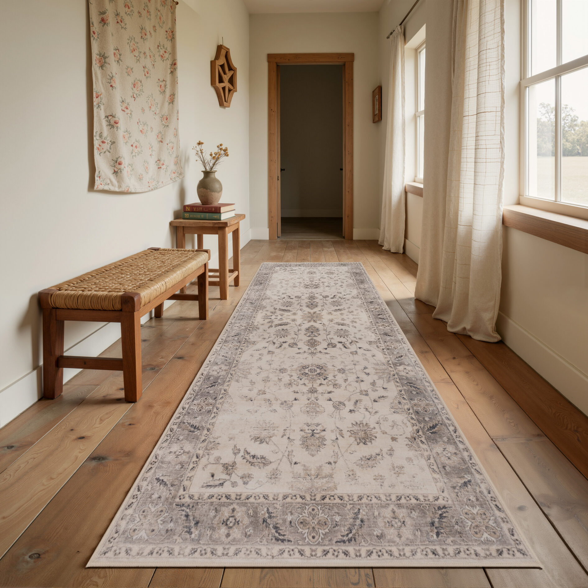 Inka wasbaar vintage vloerkleed 1143 - Beige