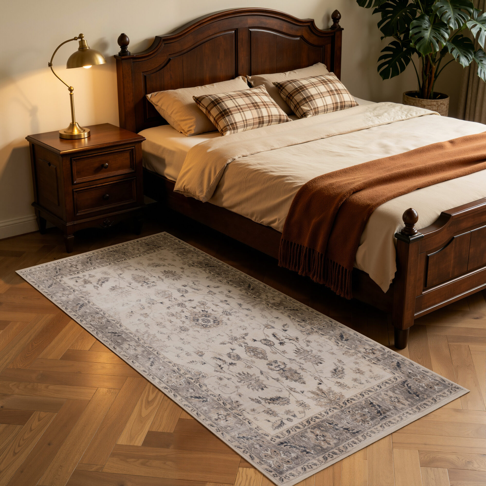 Inka wasbaar vintage vloerkleed 1143 - Beige