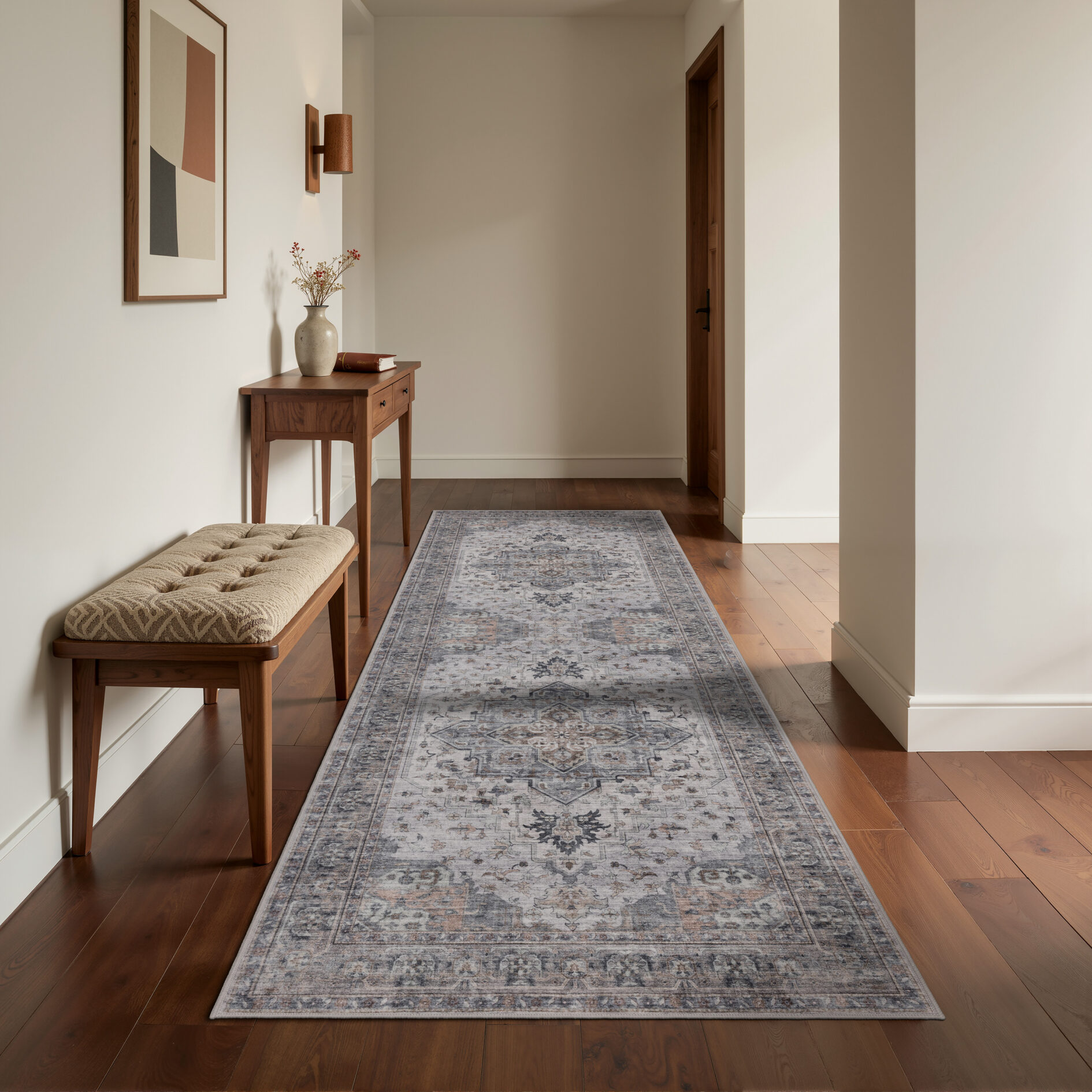 Inka wasbaar vintage vloerkleed 1144 - Beige