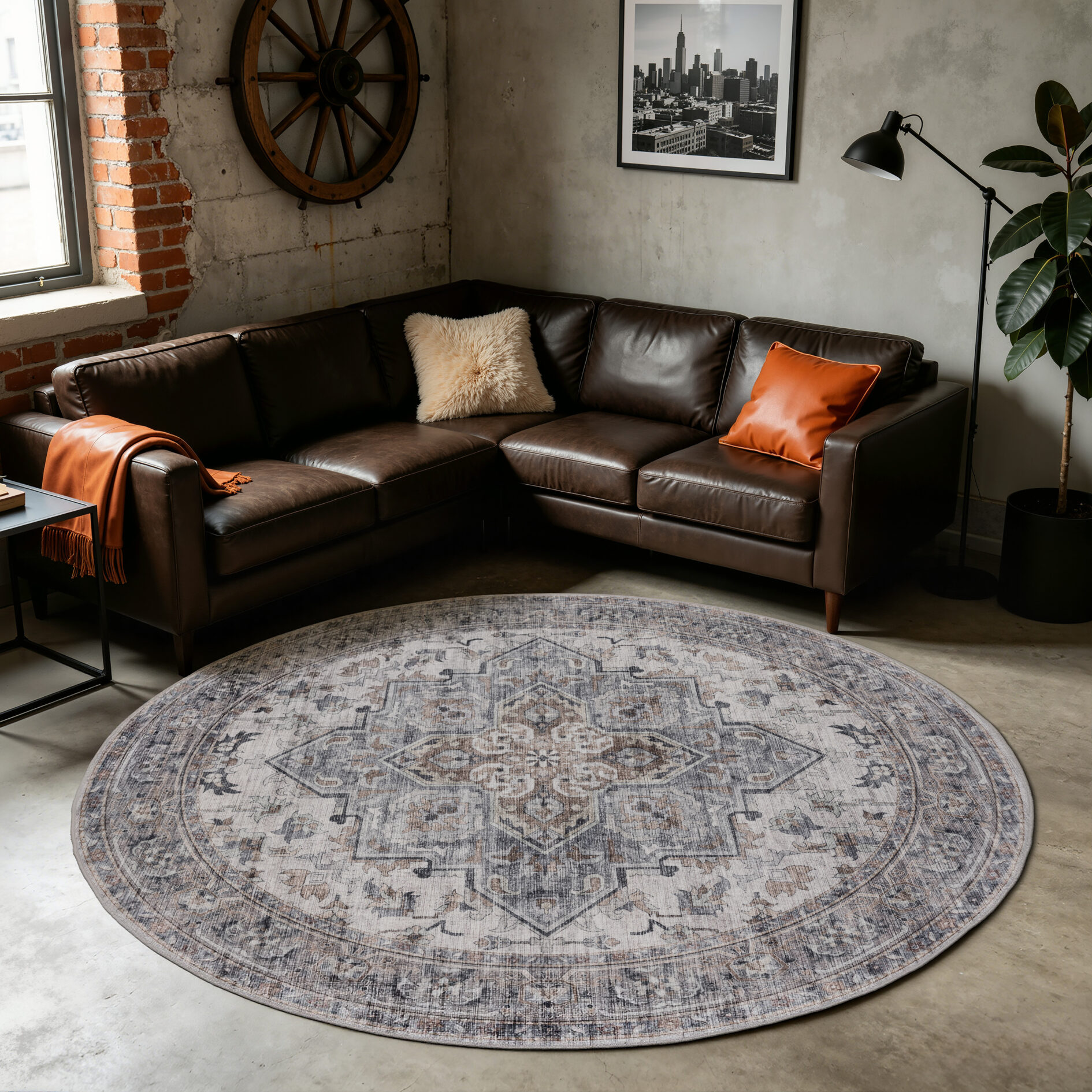 Inka wasbaar vintage vloerkleed 1144 - Beige