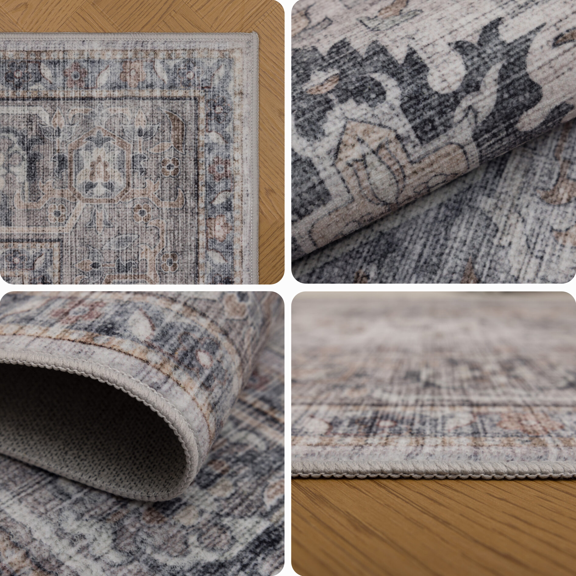 Inka wasbaar vintage vloerkleed 1144 - Beige