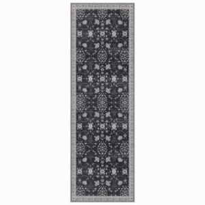 Inka Wasbaar Vintage vloerkleed 1146 - Zwart