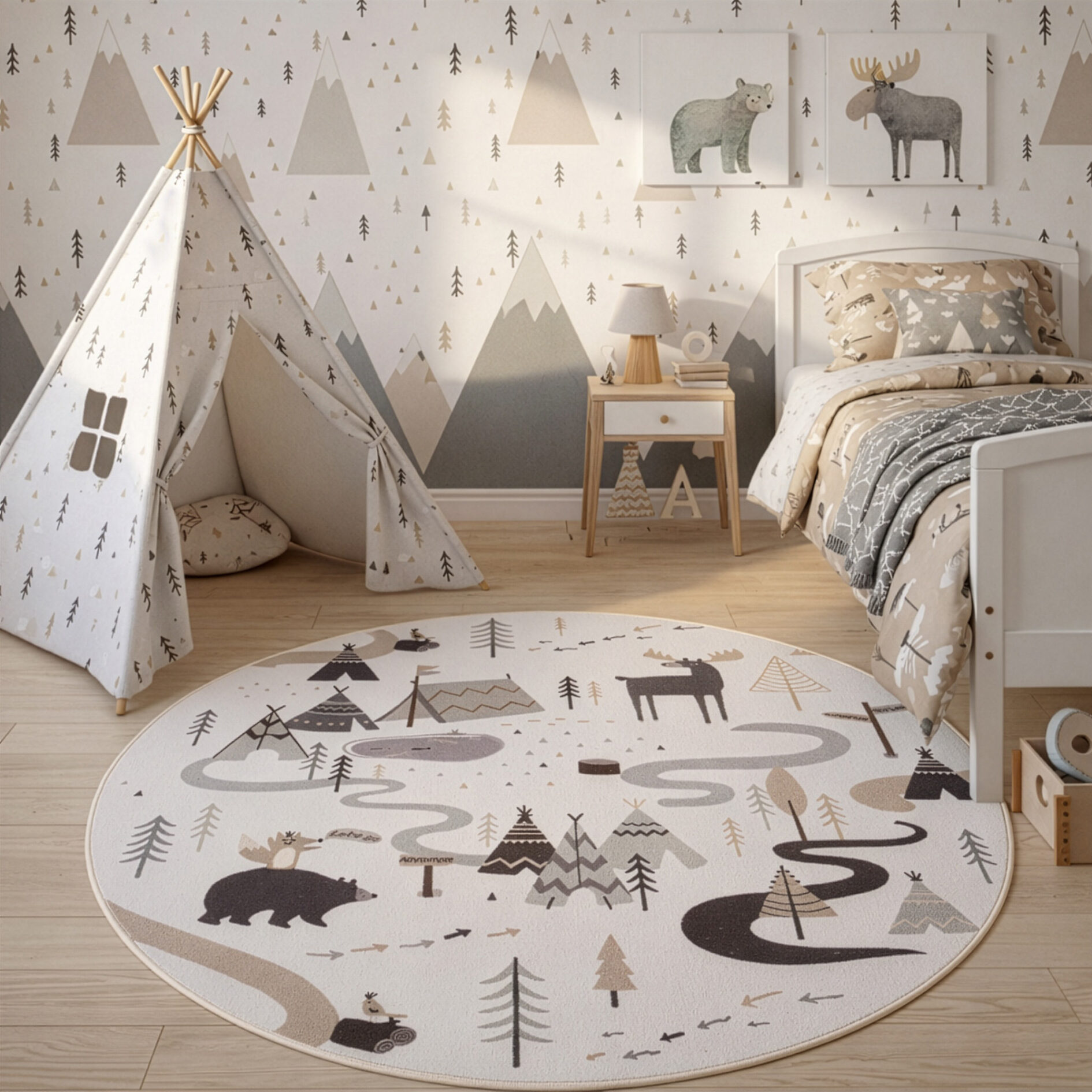 Kindervloerkleed Coco 1135 - Crème