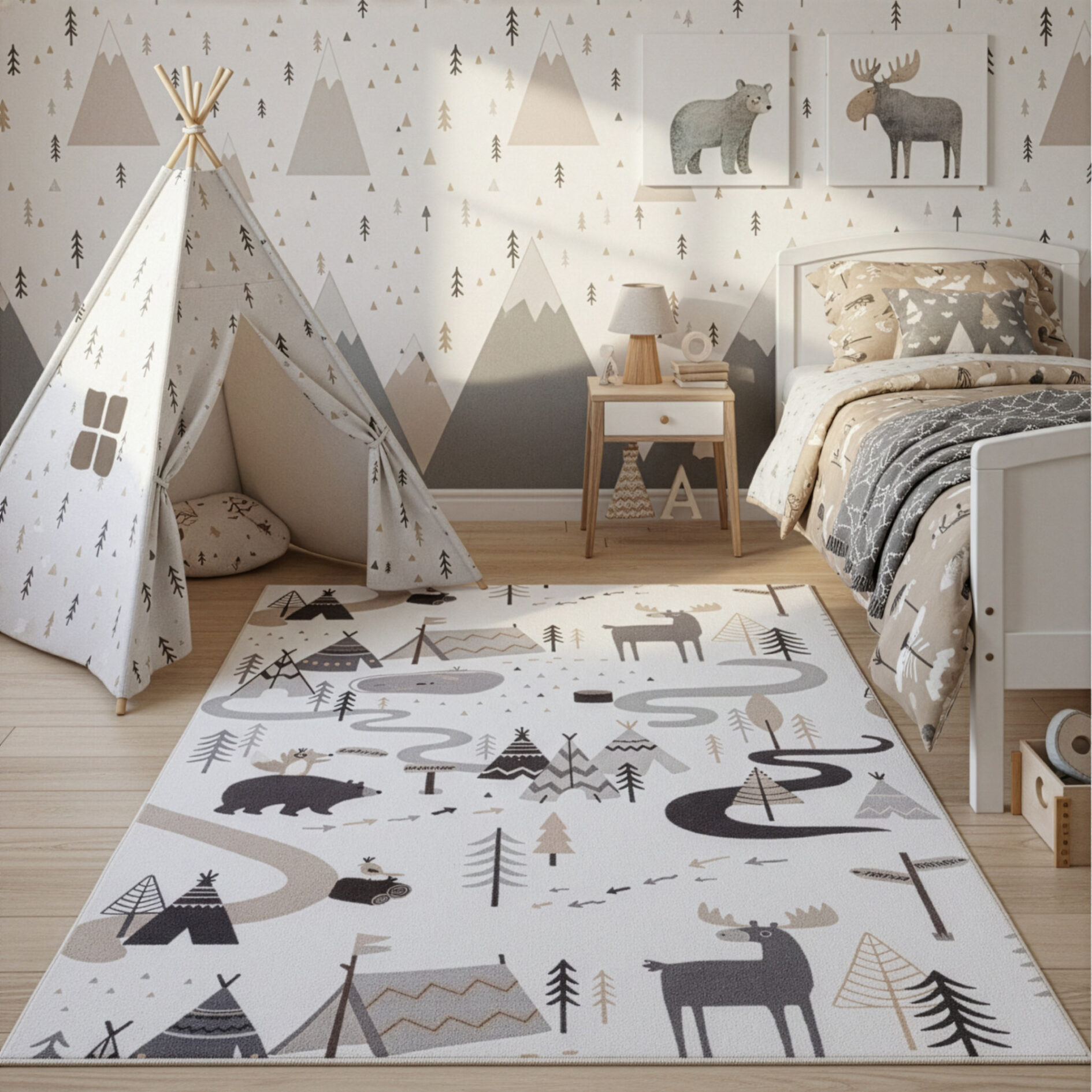 Kindervloerkleed Coco 1135 - Crème