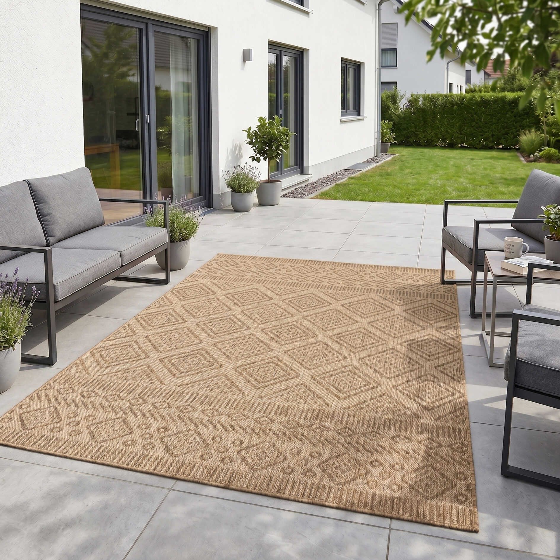 Mira 1452 In- & outdoor vloerkleed - Beige