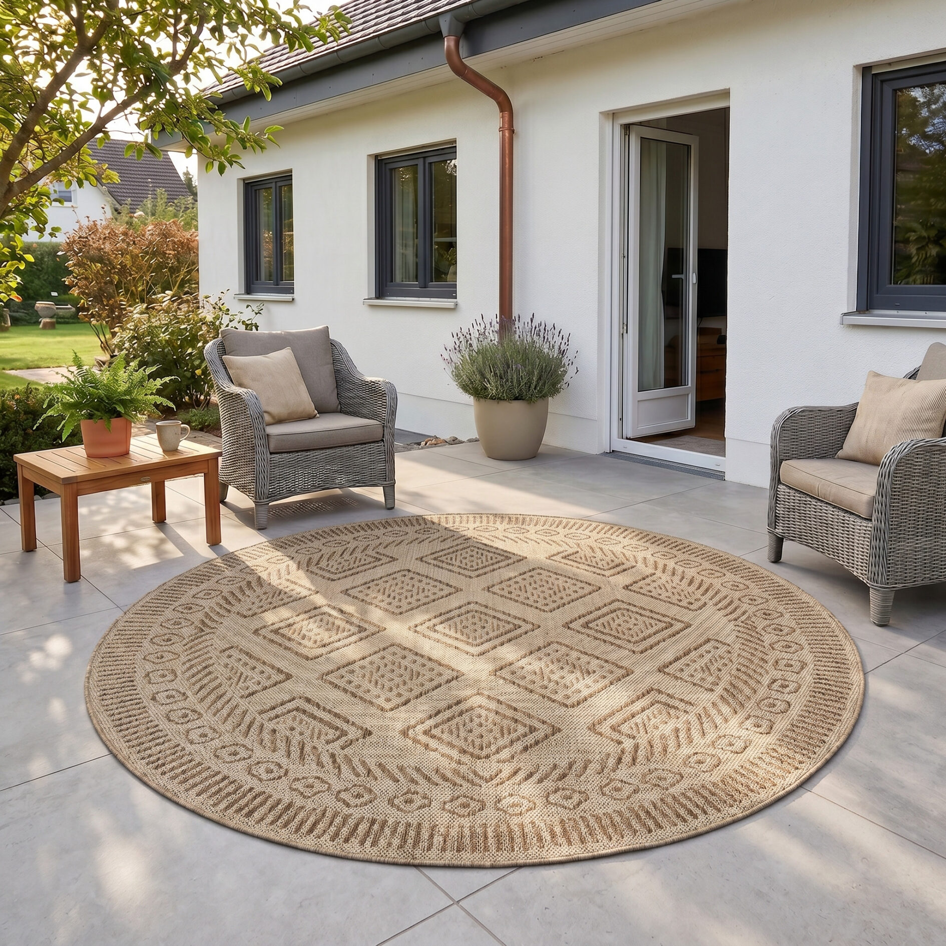 Mira 1452 In- & outdoor vloerkleed - Beige