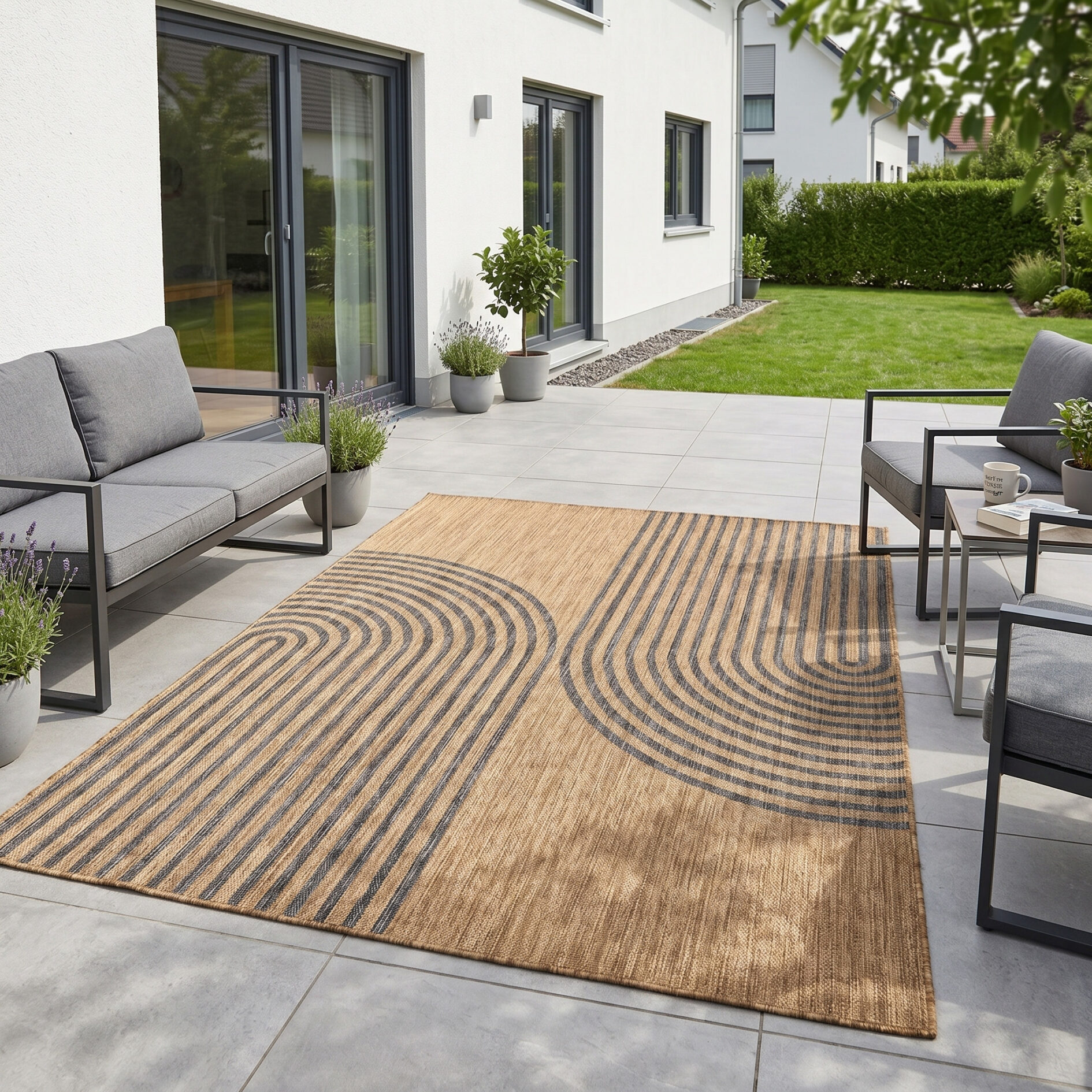 Mira 1453 In- & outdoor vloerkleed - Zwart