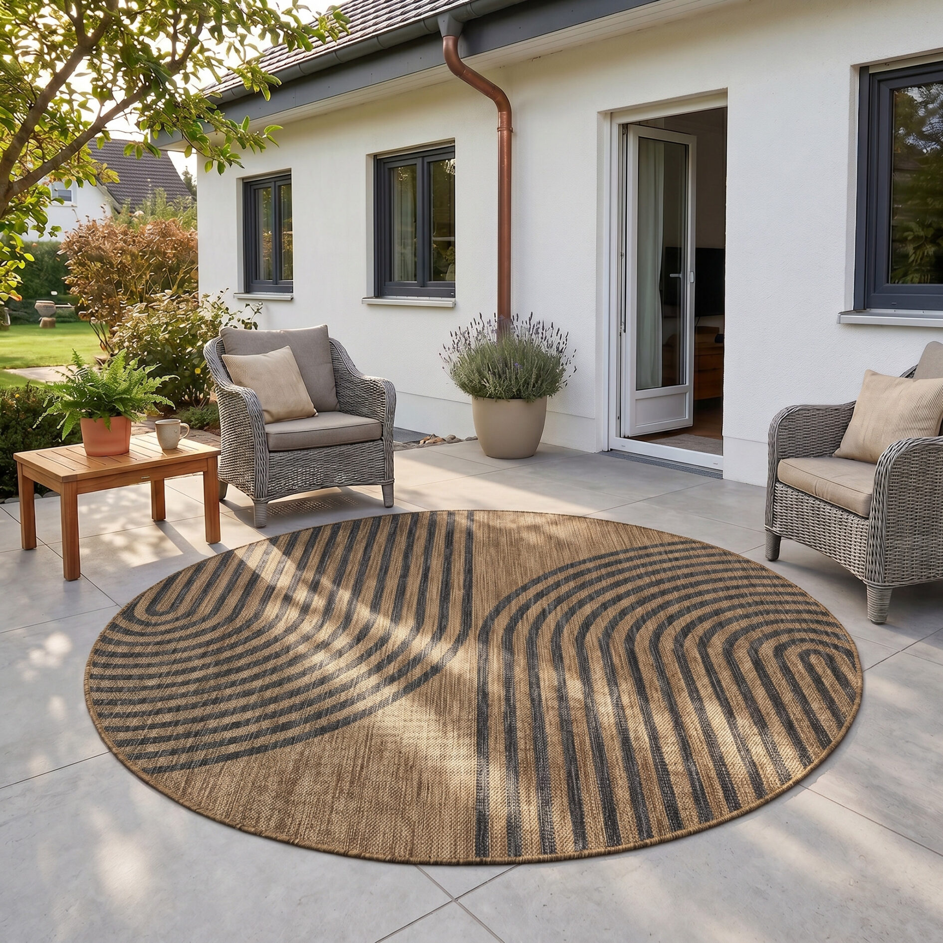 Mira 1453 In- & outdoor vloerkleed - Zwart