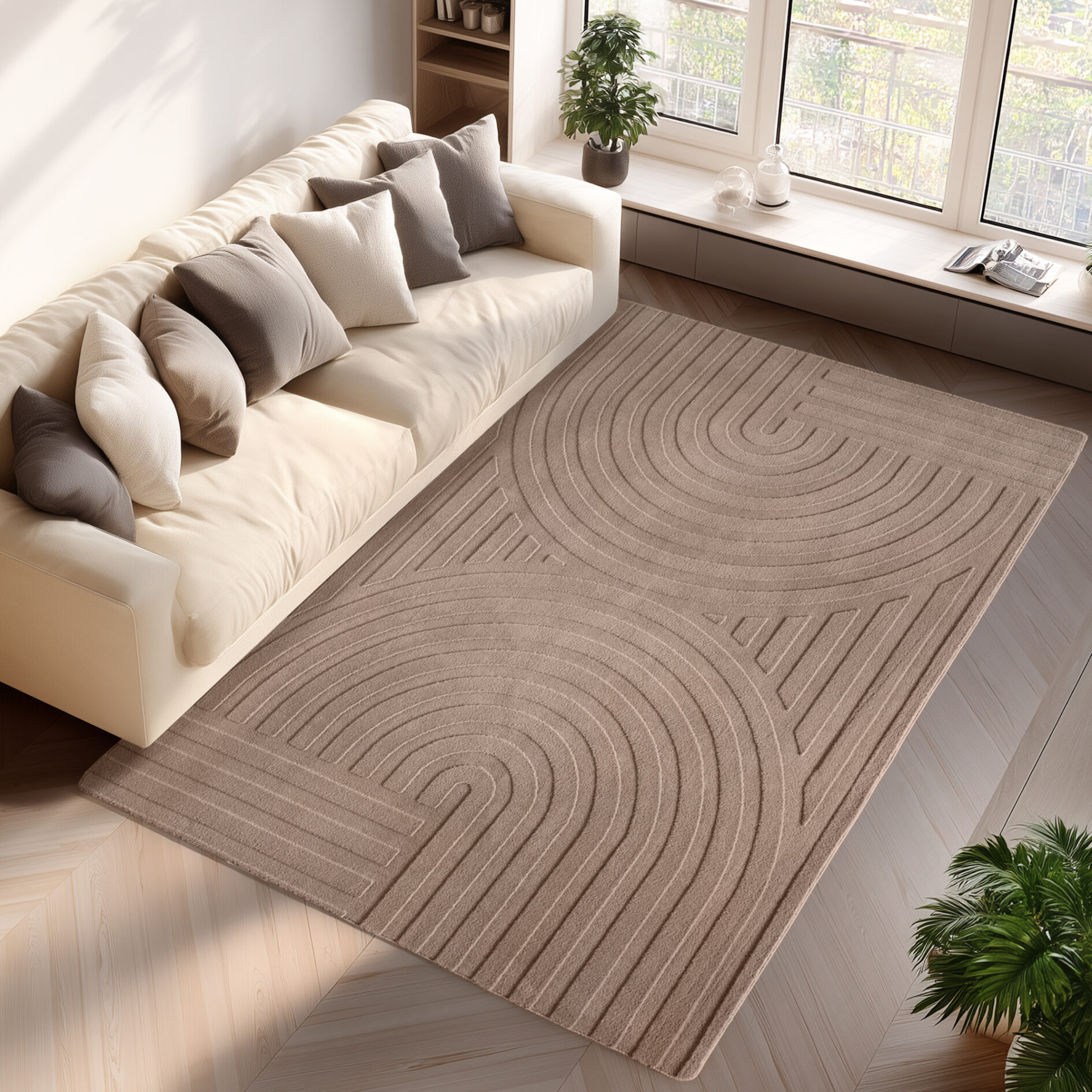 Modern vloerkleed - Pompei 1611 Beige
