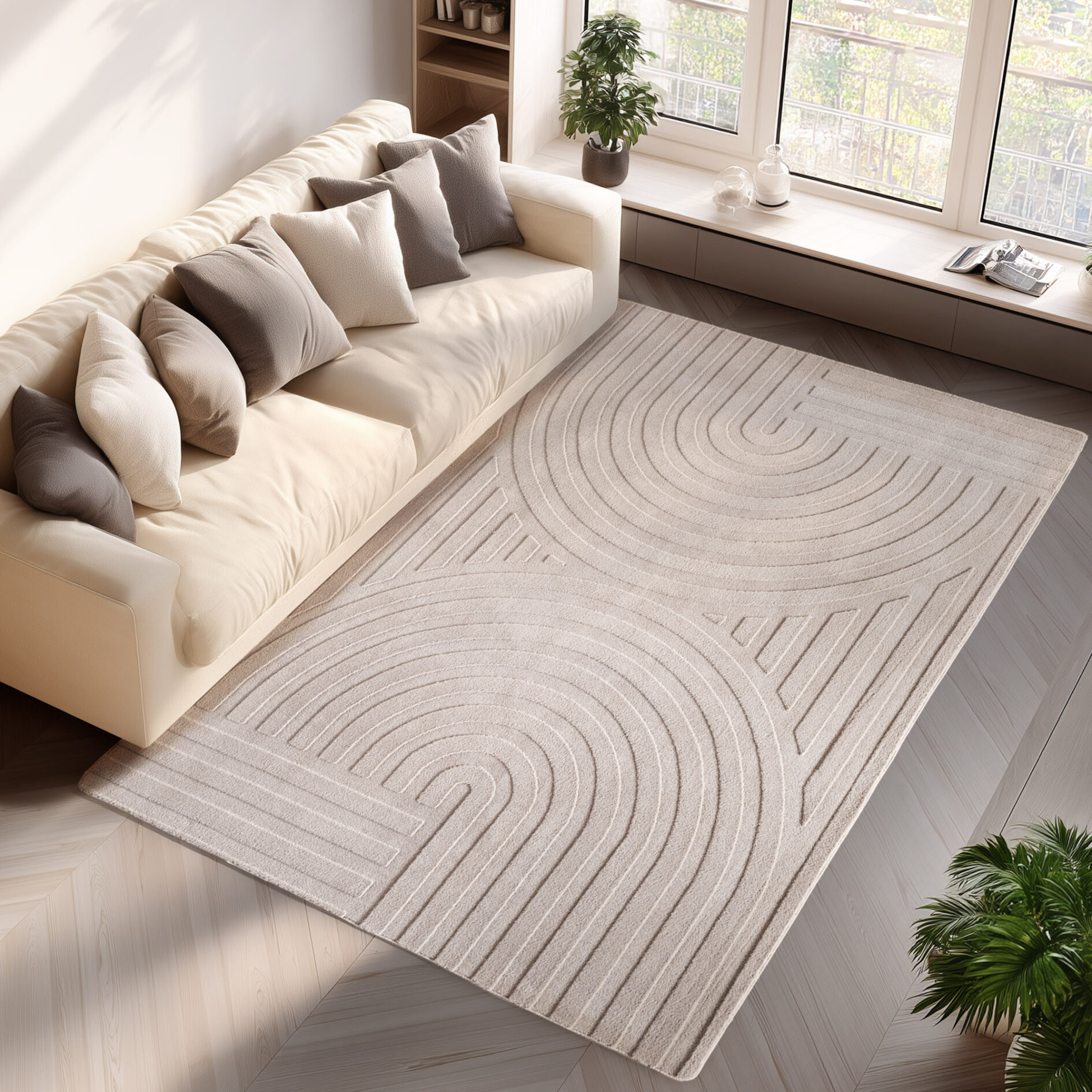 Modern vloerkleed - Pompei 1611 Cream