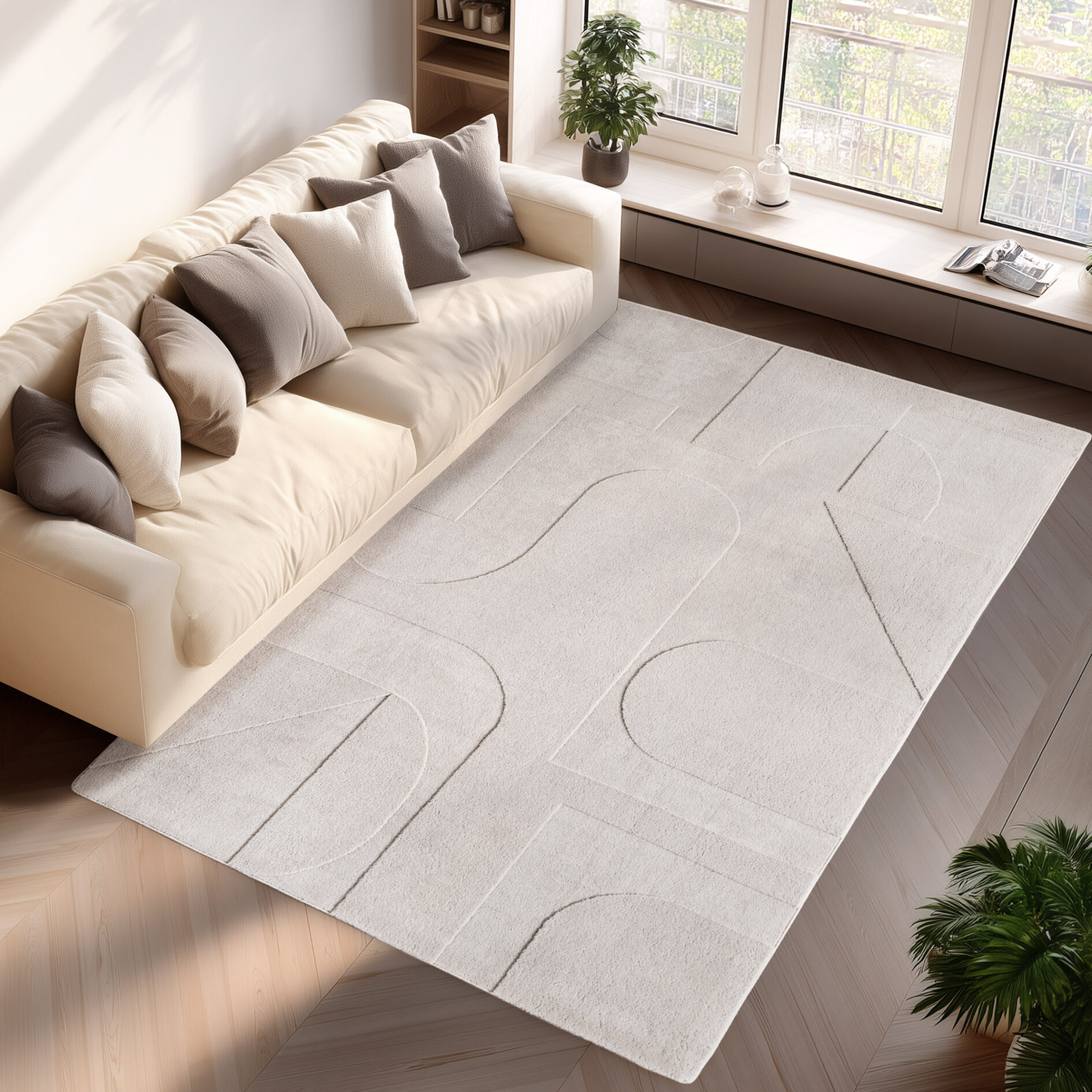 Modern vloerkleed - Pompei 1614 Cream