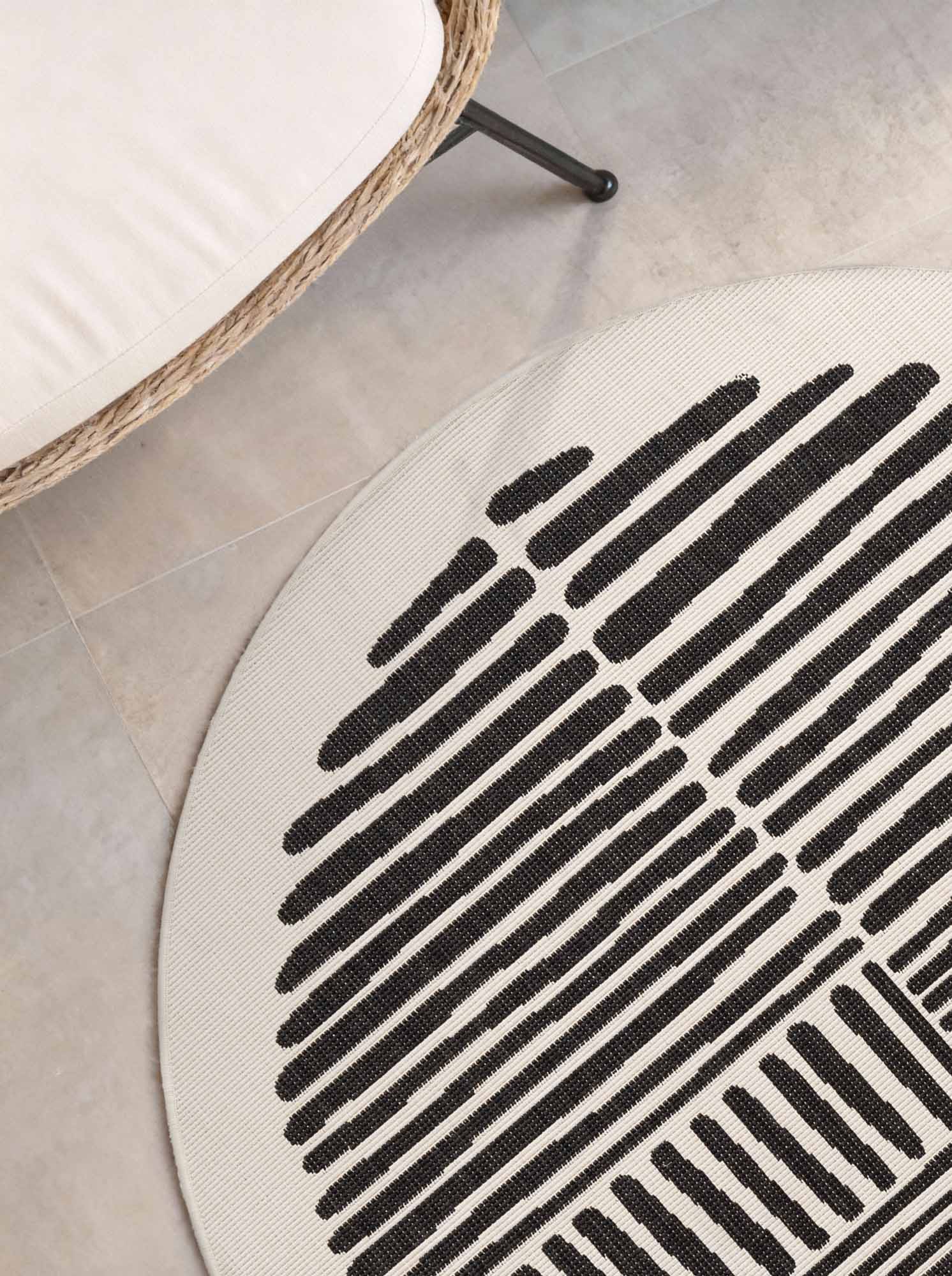 Ted Baker Haringey Platgeweven Vloerkleed Bounds Zwart Wit
