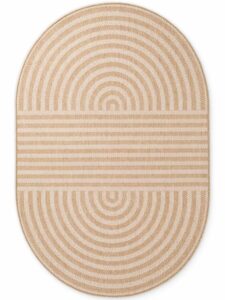 Ted Baker Haringey Platgeweven Vloerkleed Woodfield Jute 160x230 cm ovaal - Wit