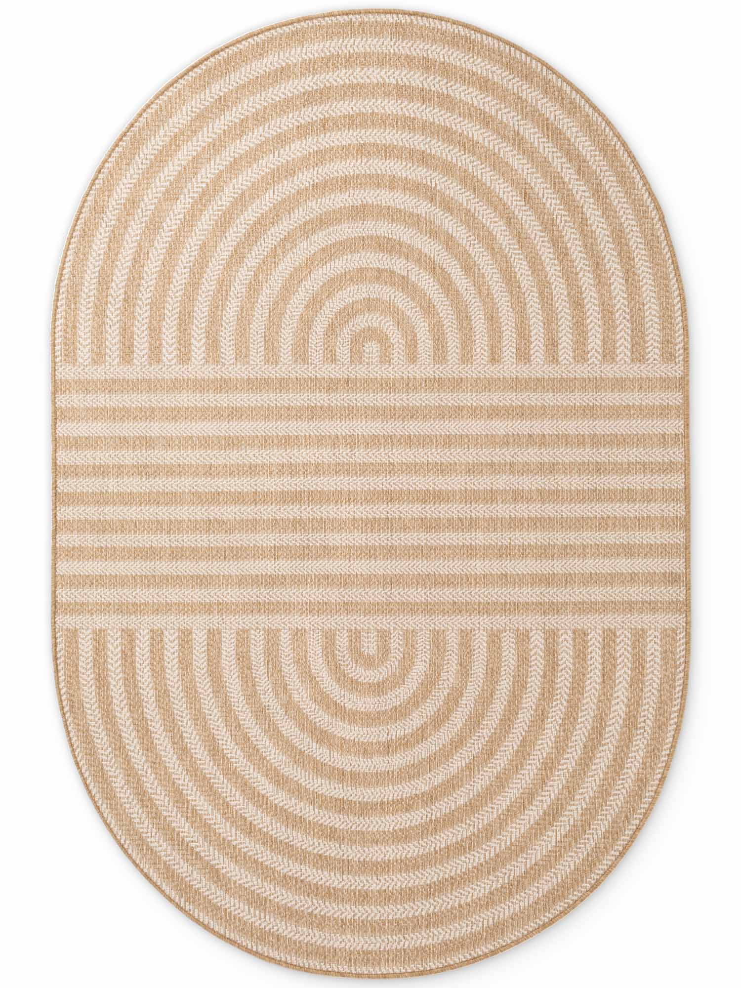 Ted Baker Haringey Platgeweven Vloerkleed Woodfield Jute 160x230 cm ovaal - Wit