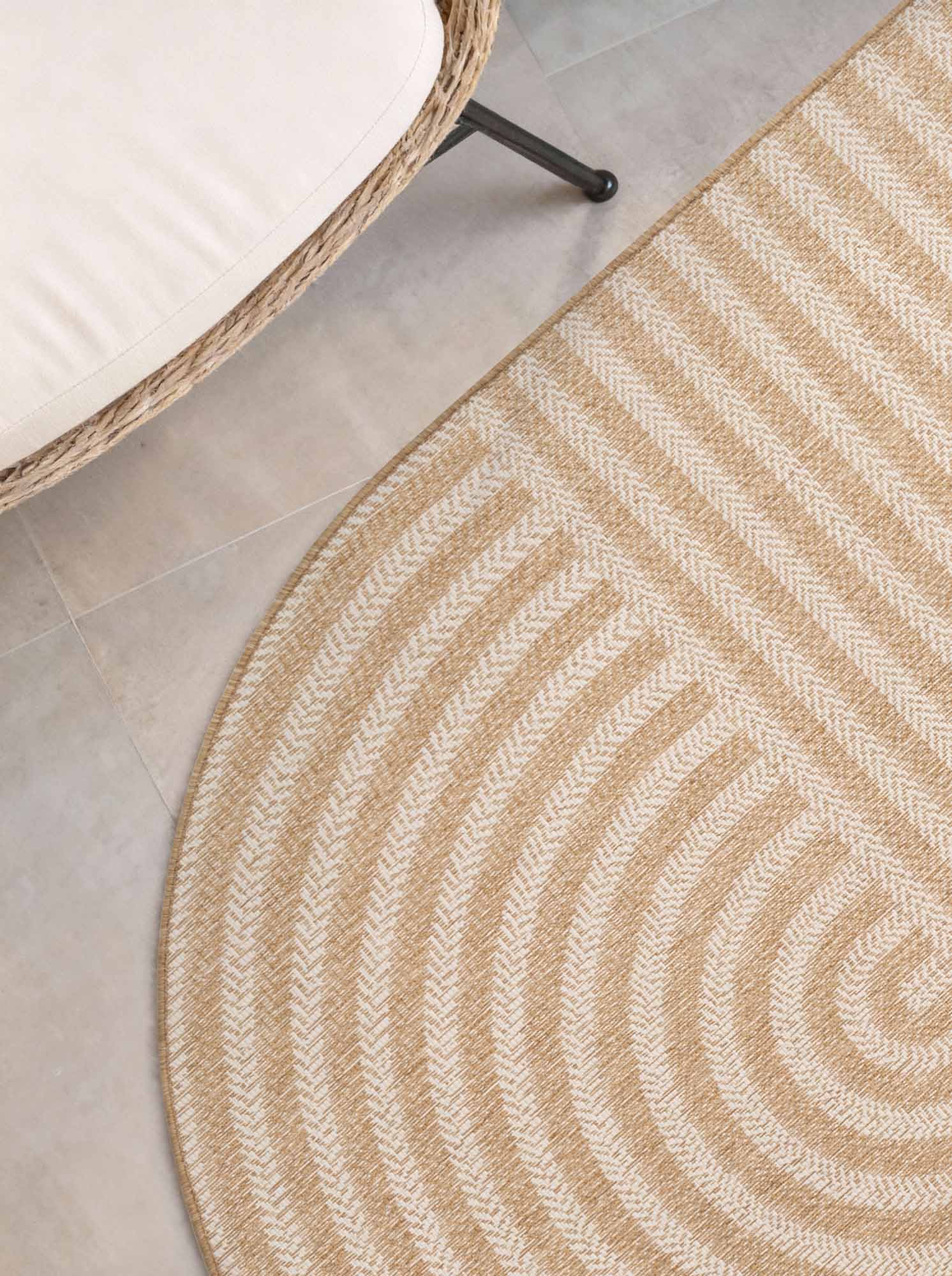 Ted Baker Haringey Platgeweven Vloerkleed Woodfield Jute 160x230 cm ovaal - Wit