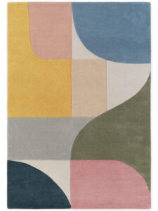 Ted Baker Westminster Wollen Vloerkleed Curzon Crème Meerkleurig