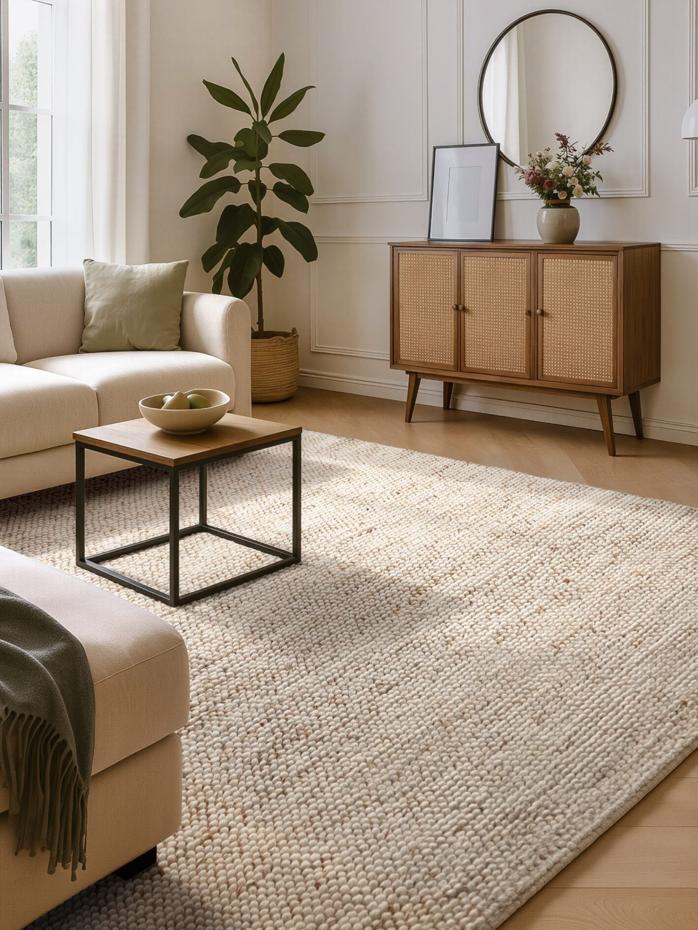 Villeroy & Boch 1770 Wol- & Jutevloerkleed Peas Natuur Crème Beige