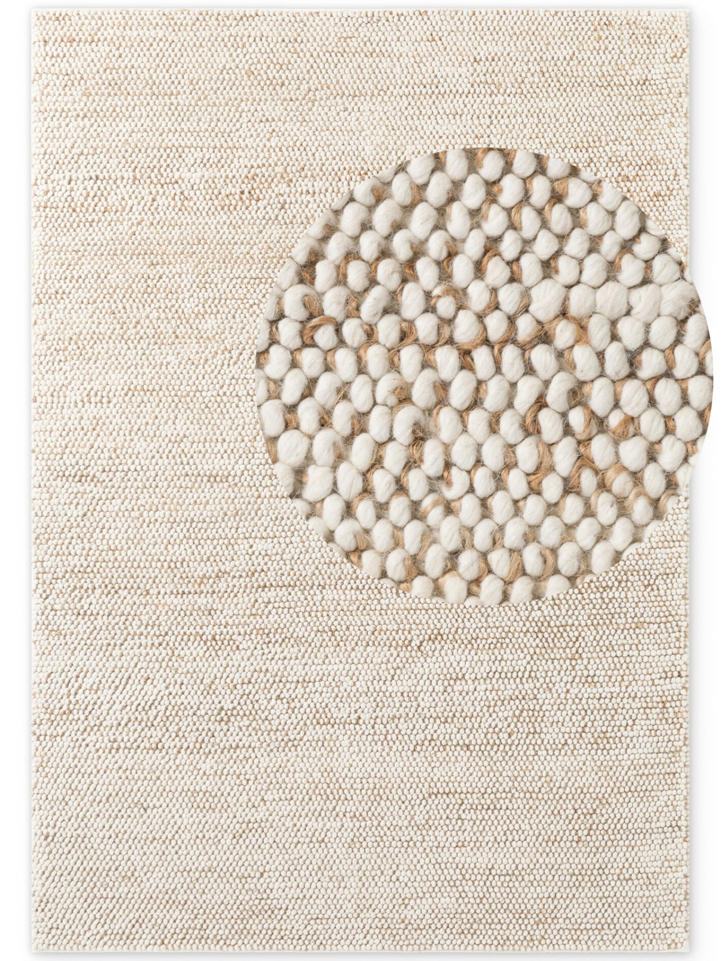 Villeroy & Boch 1770 Wol- & Jutevloerkleed Peas Natuur Crème Beige