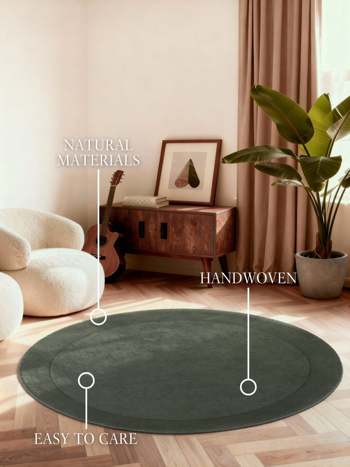 Villeroy & Boch 1812 Wollen Vloerkleed Kivi Natuur Groen