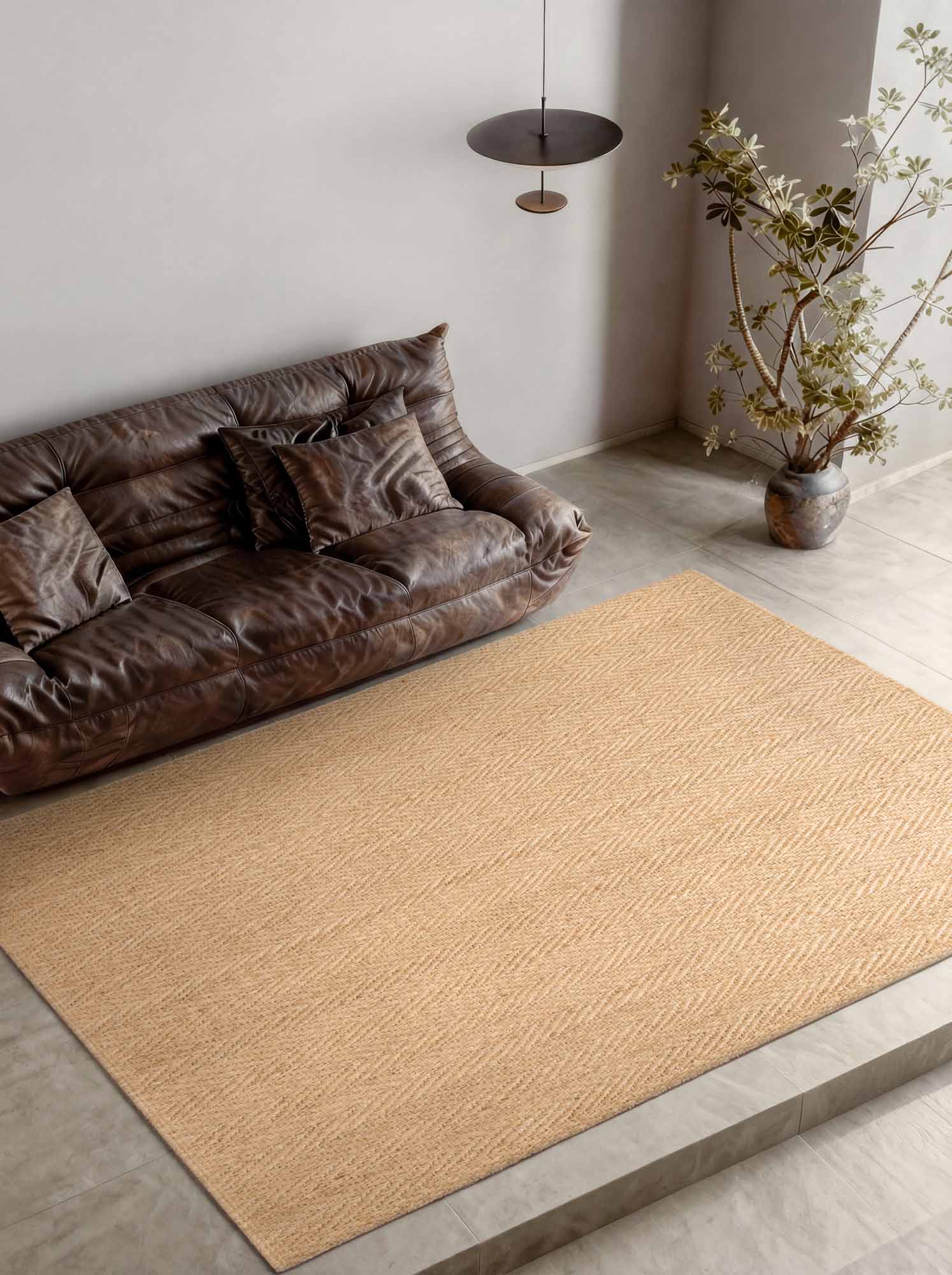 Villeroy & Boch 1851 Jute Vloerkleed Mirabelle Natuur Goud