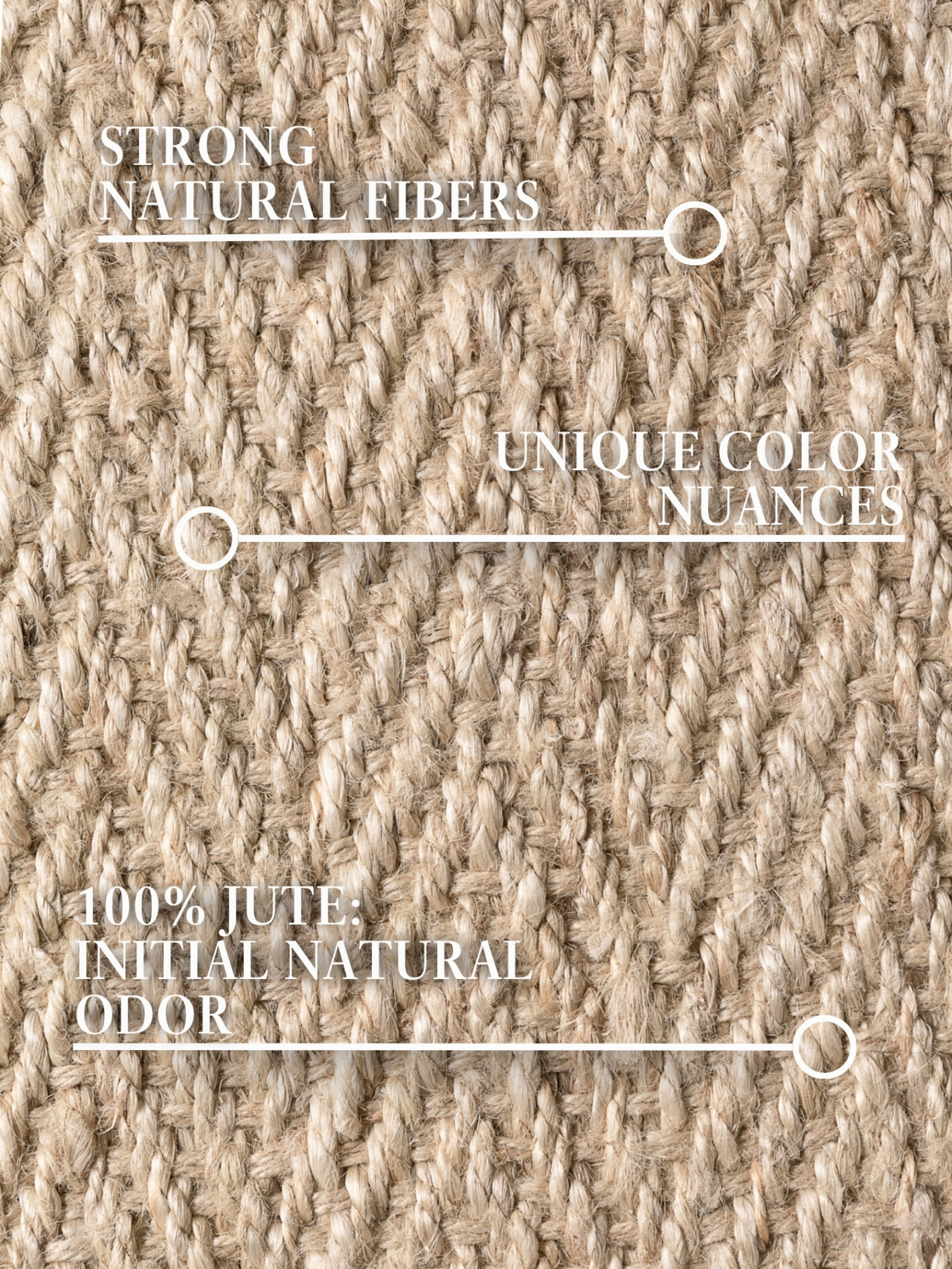 Villeroy & Boch 1851 Jute Vloerkleed Mirabelle Natuur Ivoor