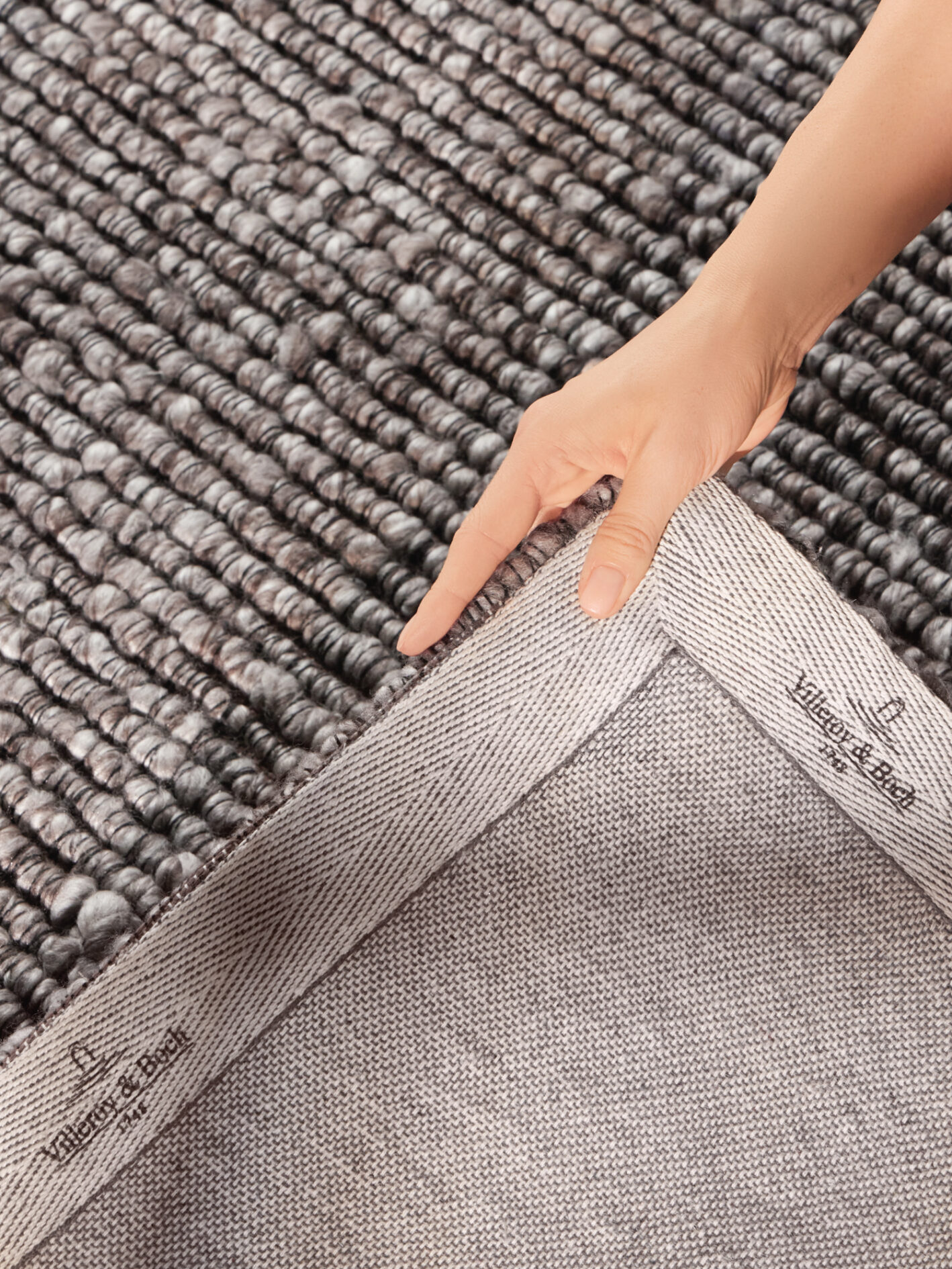 Villeroy & Boch 1852 Bouclé Vloerkleed Wilma Donkergrijs Meerkleurig