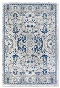 Villeroy & Boch 1869 Laagpolig Vloerkleed Emmanuel Crème Blauw
