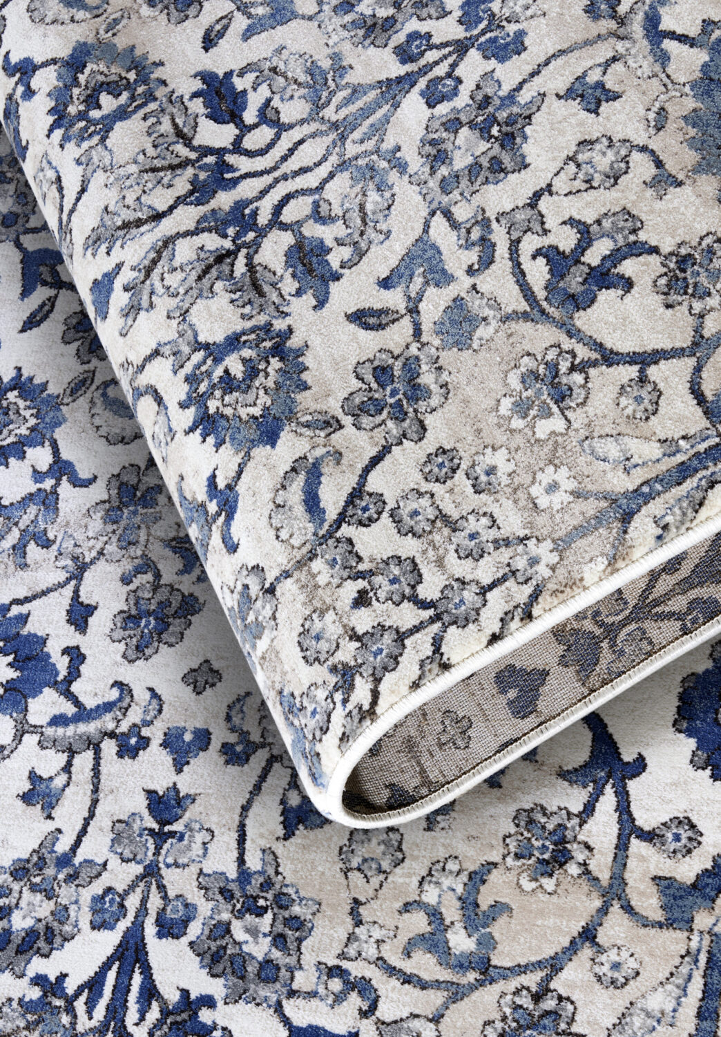 Villeroy & Boch 1869 Laagpolig Vloerkleed Ernest Crème Blauw