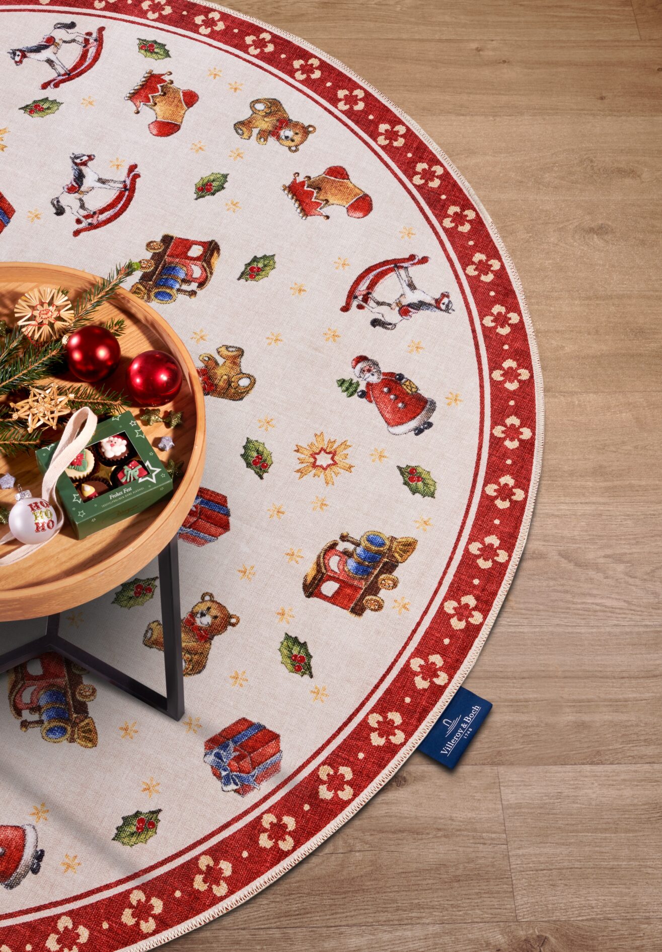 Villeroy & Boch Toy's Delight Design Vloerkleed Nostalgic Rood Meerkleurig