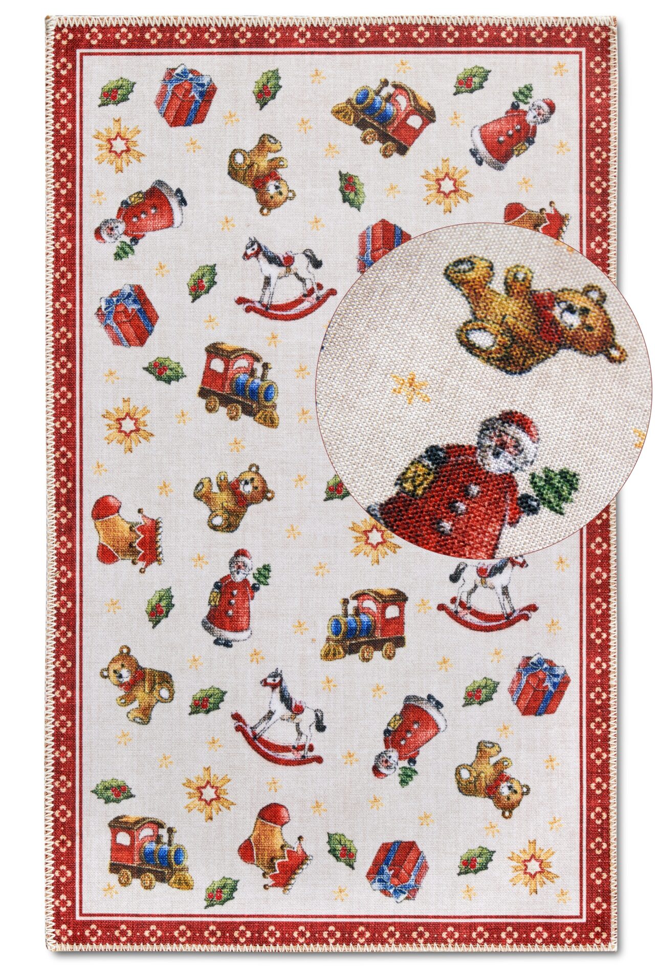 Villeroy & Boch Toy's Delight Design Vloerkleed Nostalgic Rood Meerkleurig