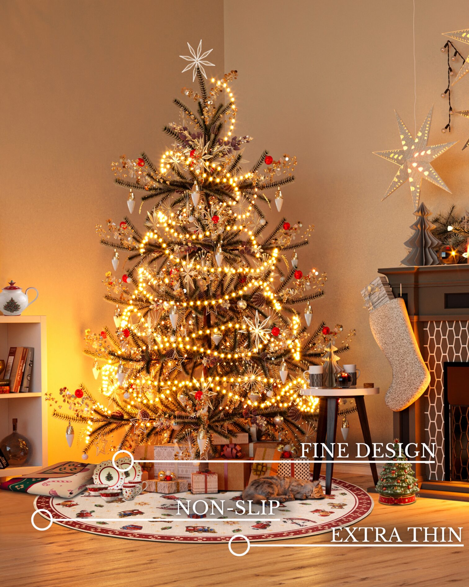 Villeroy & Boch Toy's Delight Design Vloerkleed Nostalgic Rood Meerkleurig
