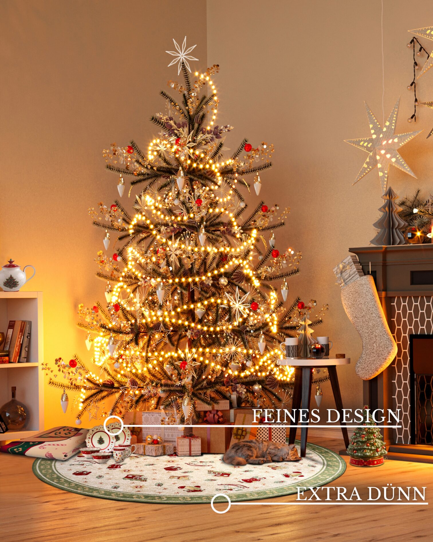 Villeroy & Boch Toy's Delight Design Vloerkleed Nostalgic Shine - Groen-meerkleurig