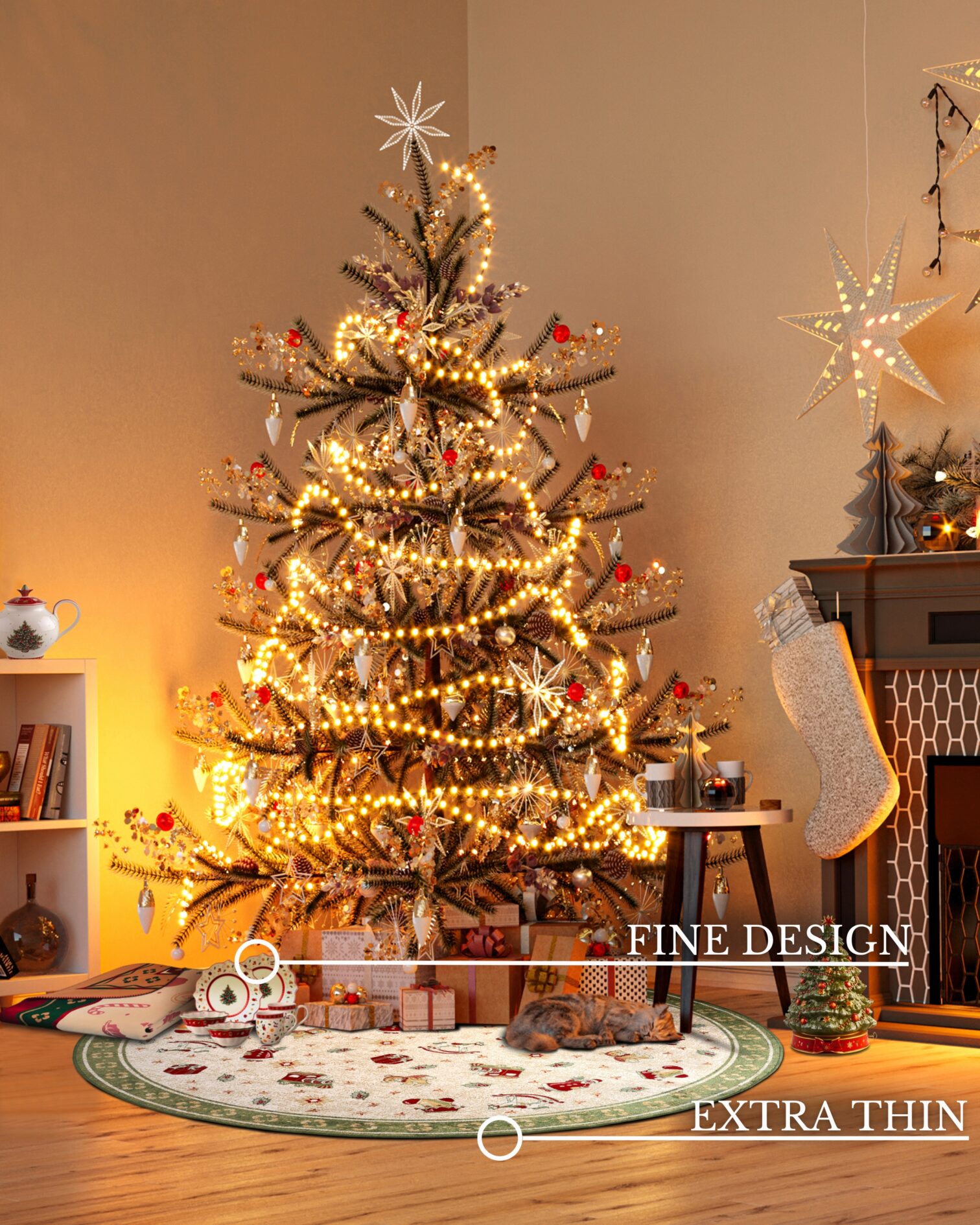 Villeroy & Boch Toy's Delight Design Vloerkleed Nostalgic Shine - Groen-meerkleurig