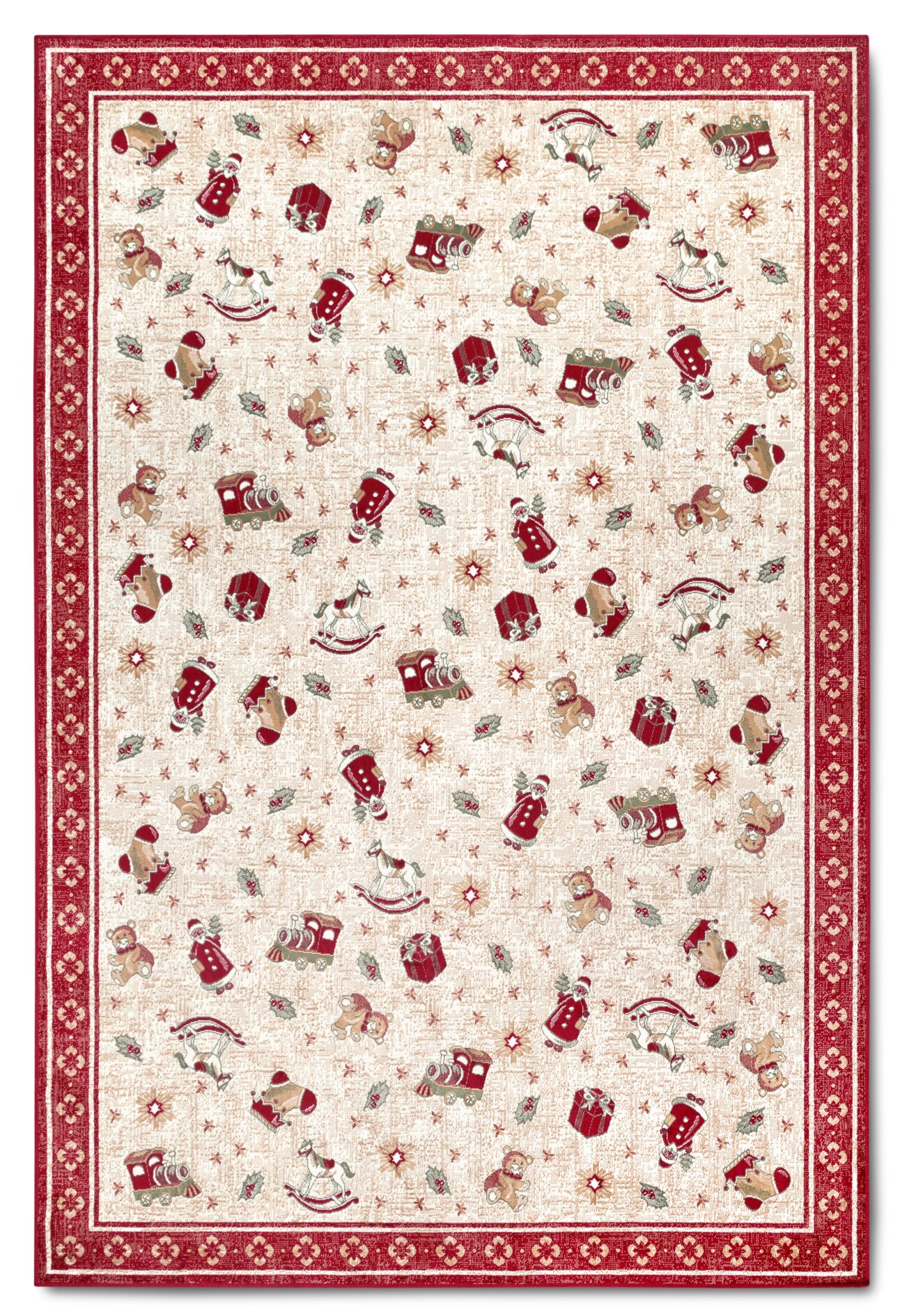 Villeroy & Boch Toy's Delight Design Vloerkleed Nostalgic Shine Rood Meerkleurig