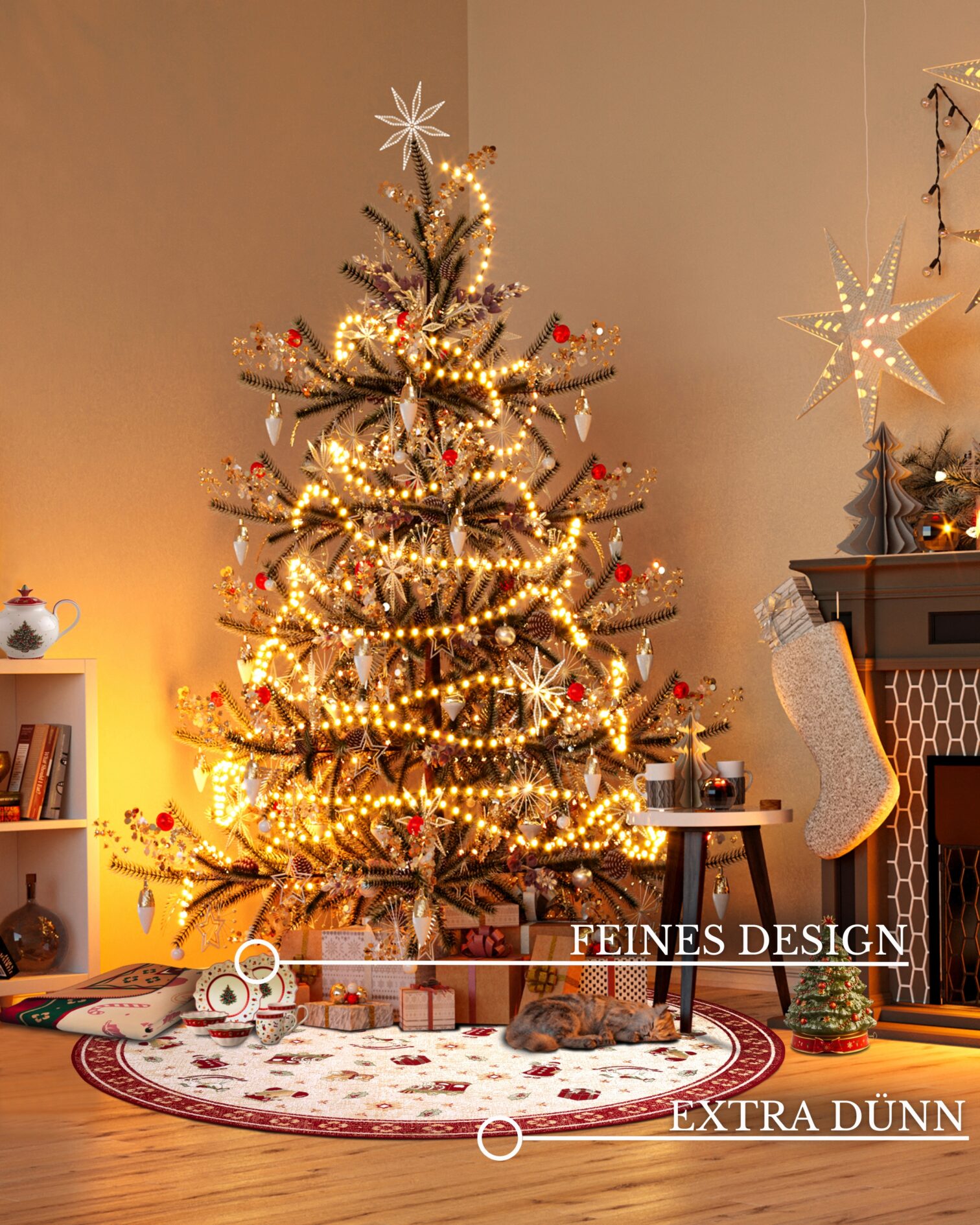 Villeroy & Boch Toy's Delight Design Vloerkleed Nostalgic Shine - Rood-meerkleurig