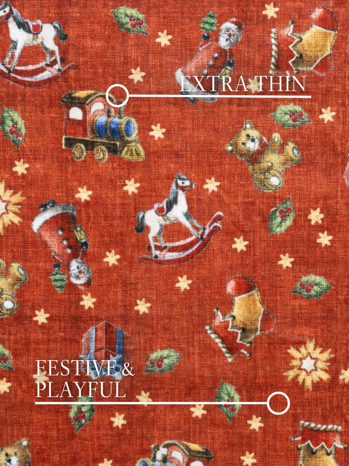 Villeroy & Boch Toy's Delight Design Vloerkleed Rond Nostalgic Noel Rood Groen