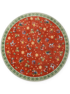 Villeroy & Boch Toy's Delight Design Vloerkleed Rond Nostalgic Noel Rood Groen